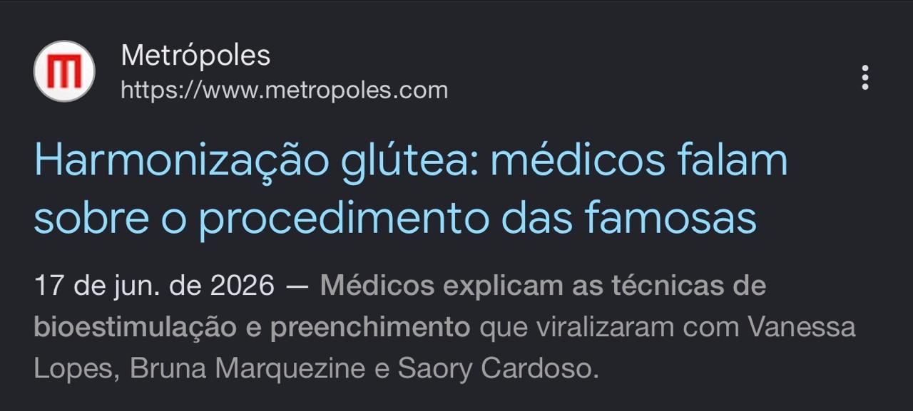 Reportagem sobre crescimento expressivo da harmonização de glúteos no Brasil